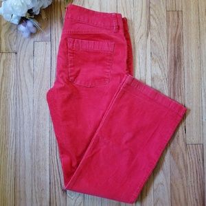 J. Crew Corduroy Favorite Fit Jeans Orange Red 8S